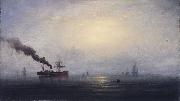 James Hamilton Foggy Morning on the Thames oil painting artist
